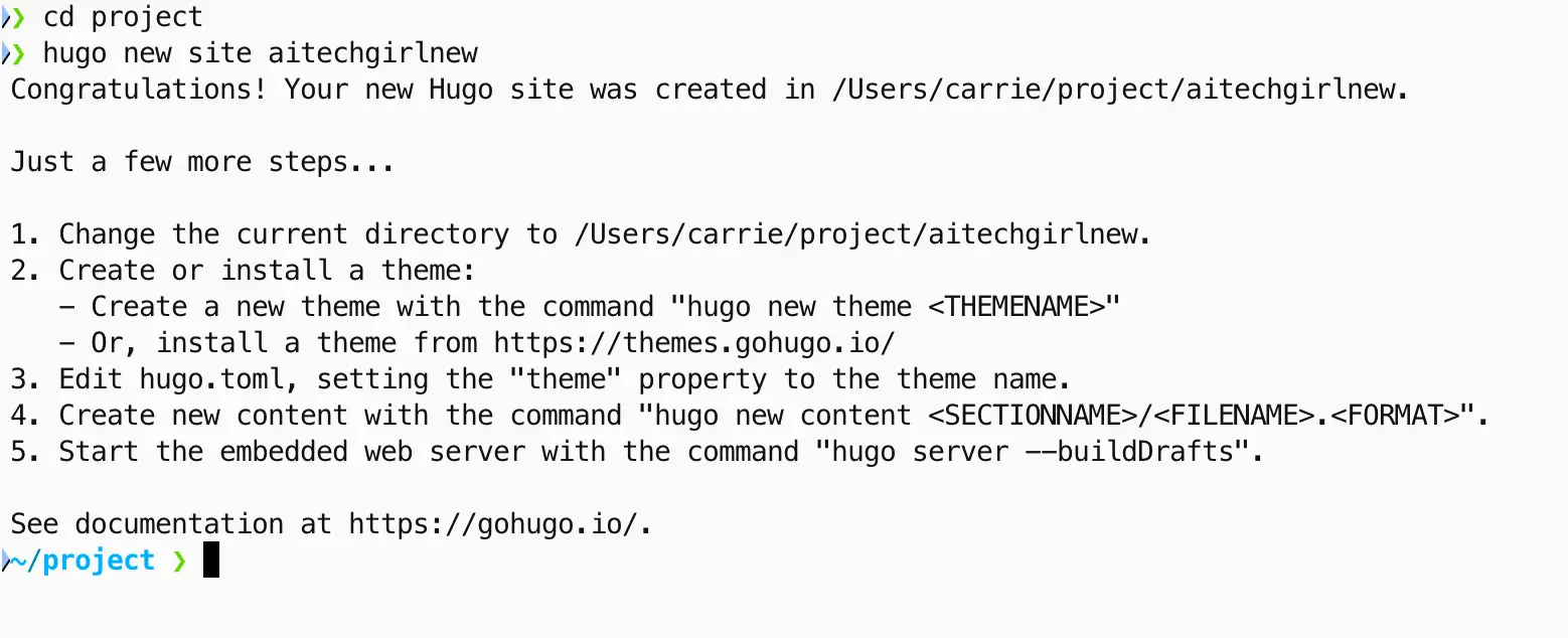 Hugo Project Code