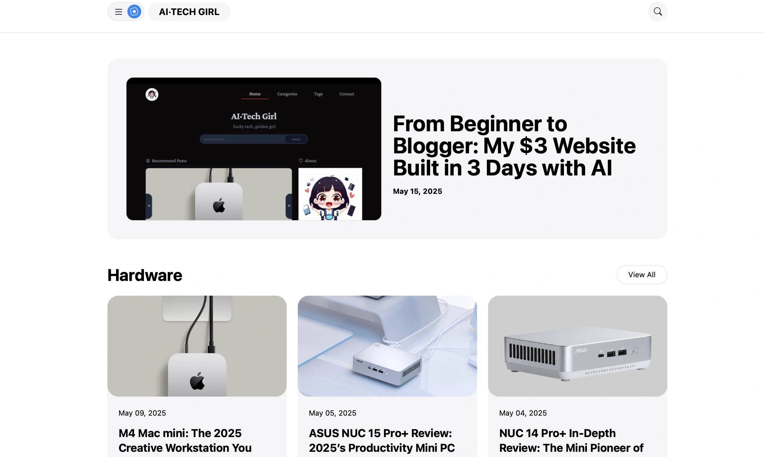Tech Girl Website Local Preview